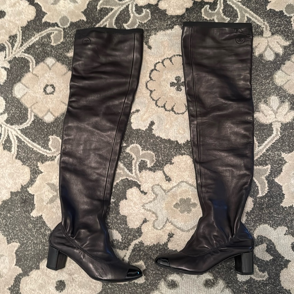 Gorgeous Chanel thigh high boots